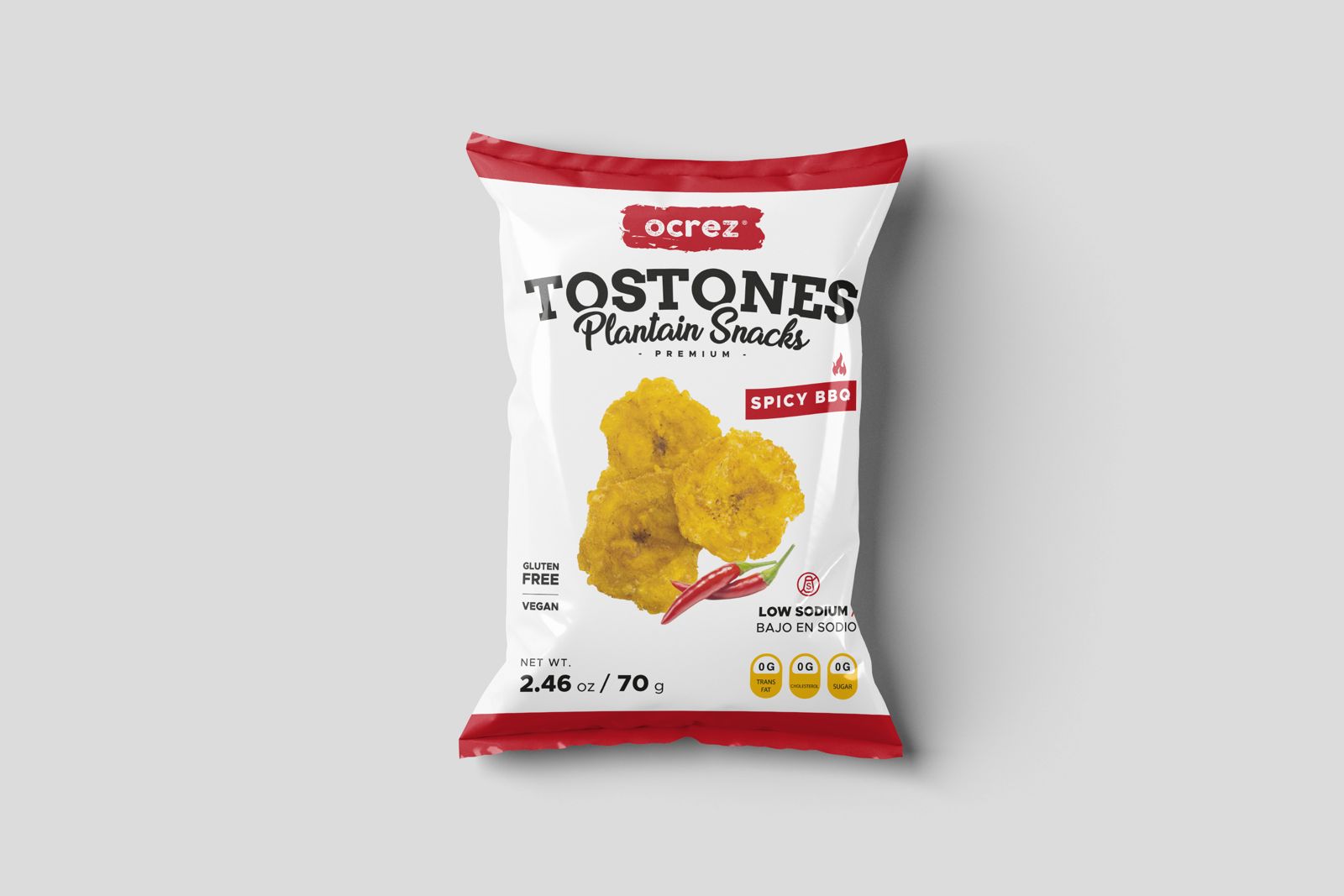 [Imagen de Tostones Ocrez Spicy BBQ 70g]